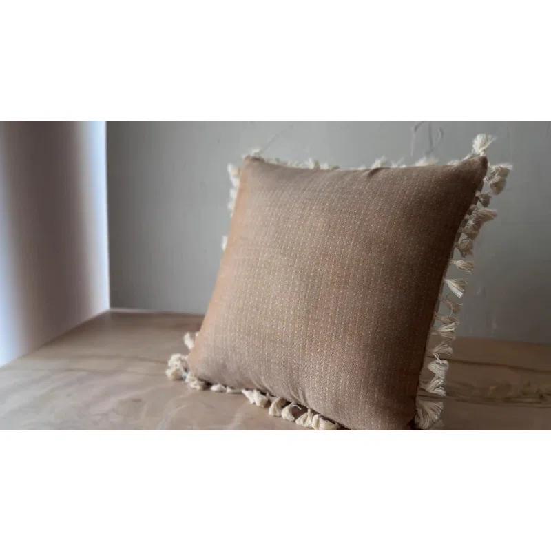 Boho Tassels Cotton Reversible Throw Pillow