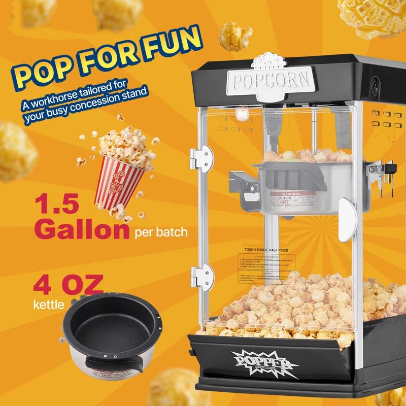 Stellweilan Tessberg Popcorn Popper Machine Tabletop Popcorn Maker 480W 4 Oz | Wayfair