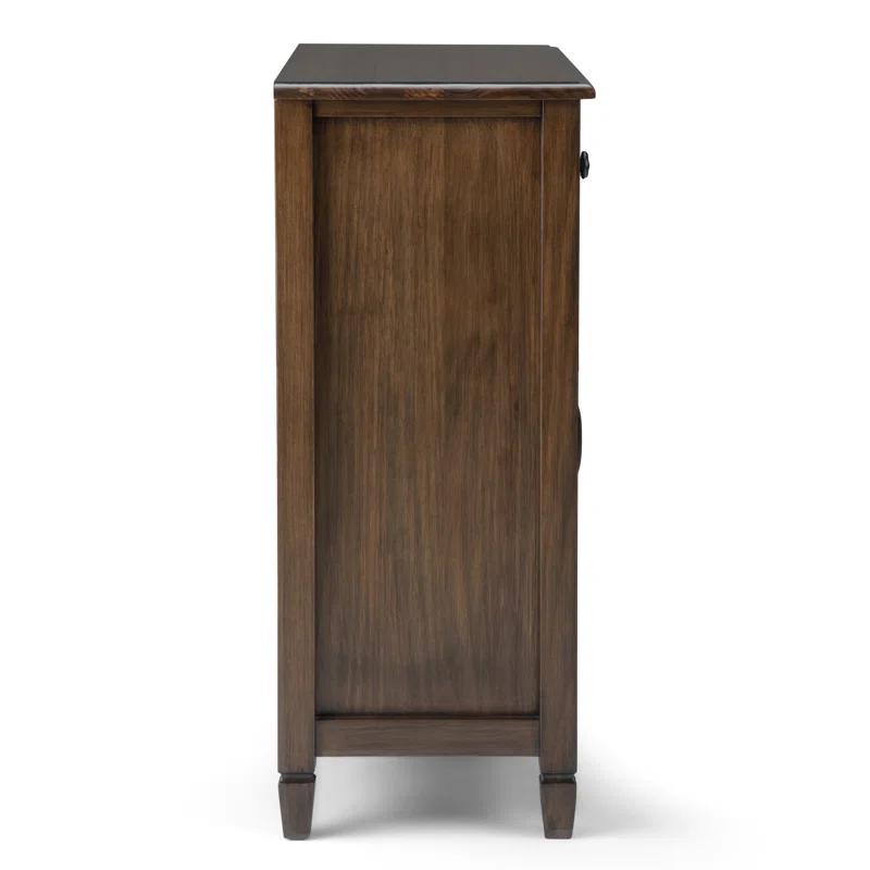 Simpli Home Connaught 40"W Solid Wood 2-Shelf Entryway Storage Cabinet with 2 Storage Drawers & Reviews | Wayfair