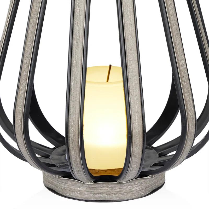 Alpine Solar Decorative Plastic Lantern w/ LED Light