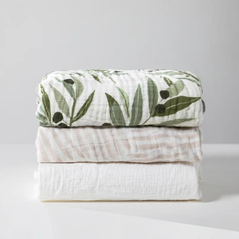 Olive Branches Fitted Crib Sheet