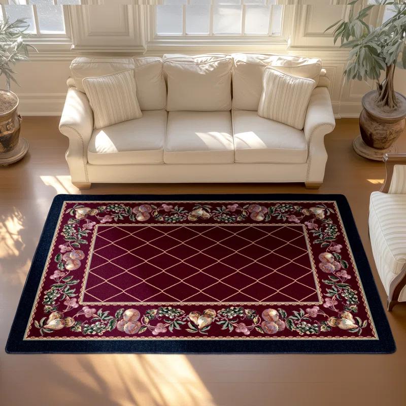 Milliken Fruit Medley Garnet Lattice Area Rug