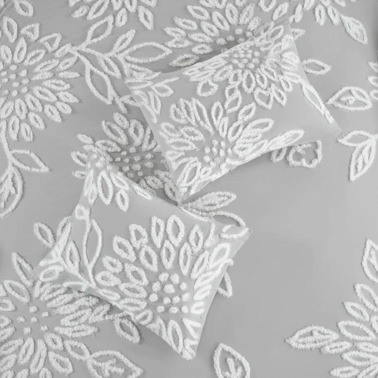 Kelly Clarkson Home Susie Tufted Cotton Chenille Floral Comforter Set