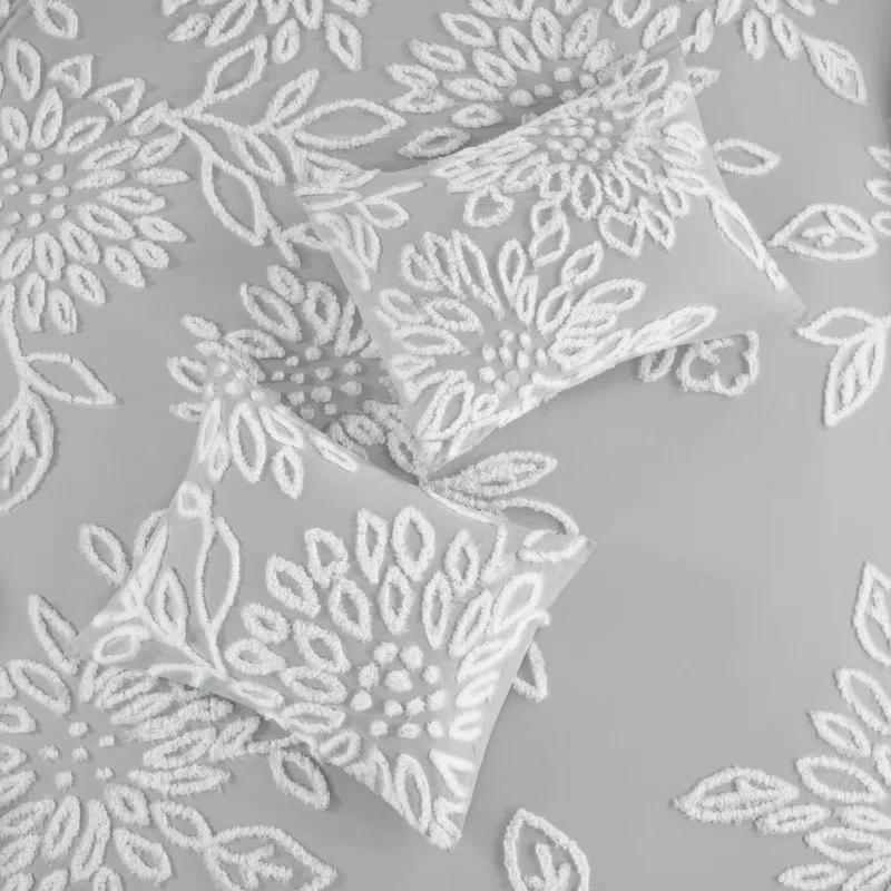 Kelly Clarkson Home Susie Tufted Cotton Chenille Floral Comforter Set