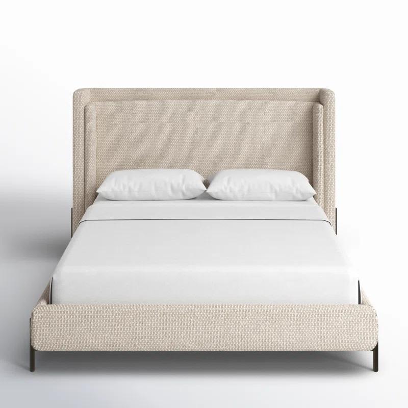 Joss & Main Lenae Upholstered Metal Platform Bed