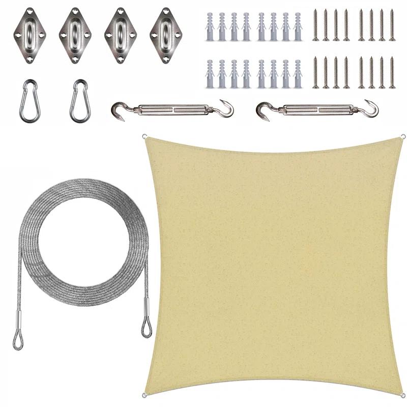 Colourtree Customize Waterproof 14' x 14' Square Sun Shade Sail