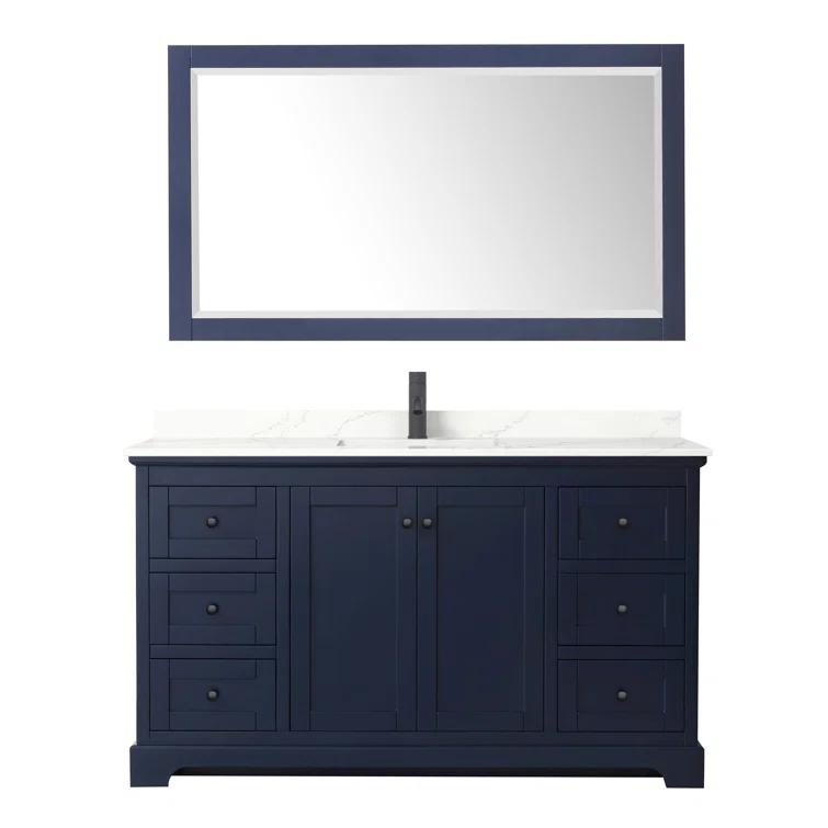 Wyndham Collection Avery 60'' Single Bathroom Vanity with Top