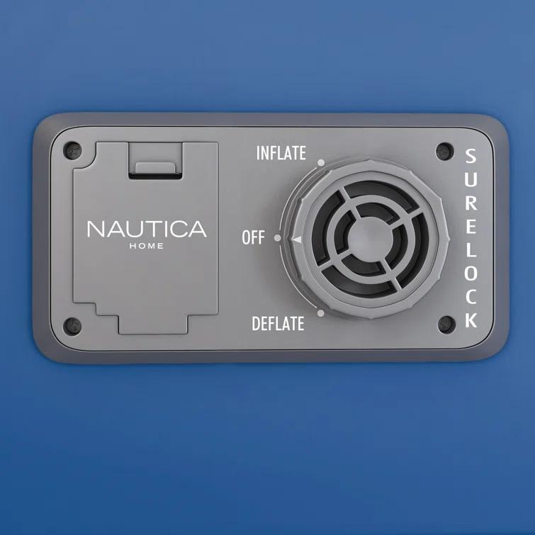 Nautica Nautica PlushAire Inflatable Air Mattress with Anti-leak Built-in Pump and Puncture Resistant Vinyl