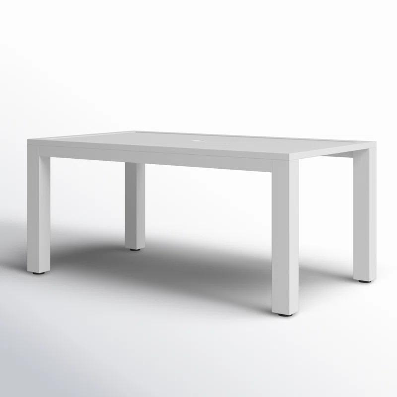 Poinsettia 64'' Aluminum Outdoor Dining Table