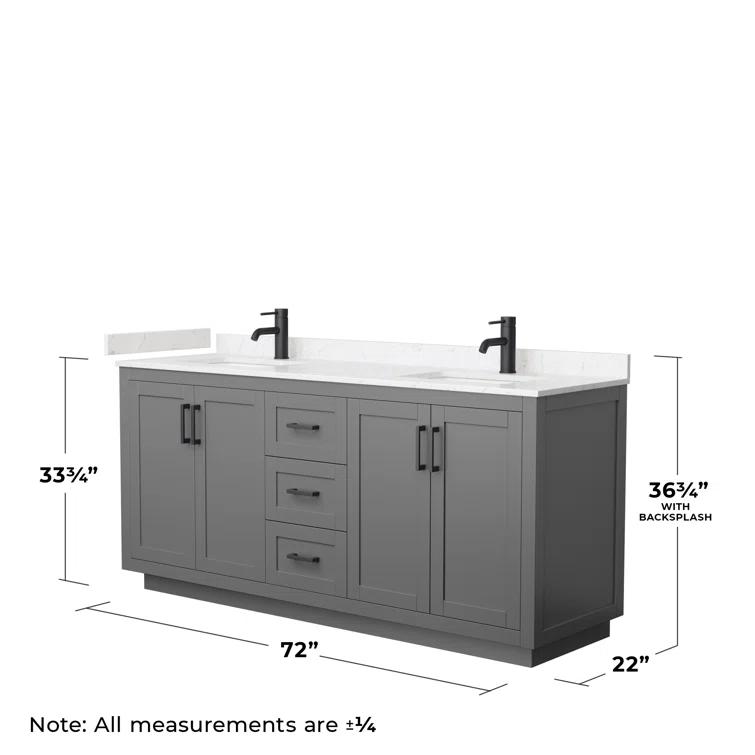Wyndham Collection Miranda 72" Freestanding Double Bathroom Vanity with Cultured Marble Top with 70" Mirror