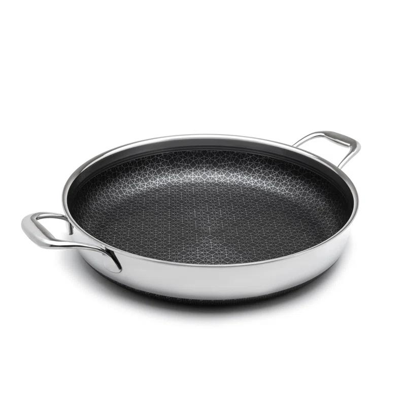 Livwell Livwell DiamondClad 14-inch Hybrid Nonstick Stainless Steel Everything Fry Pan Skillet with Tempered Glass Lid