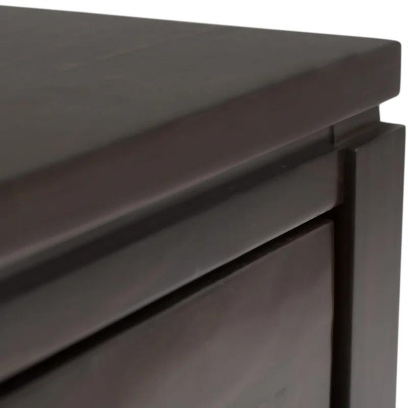 Simpli Home Cosmopolitan 18"W Solid Wood Contemporary Square End Table with Drawer