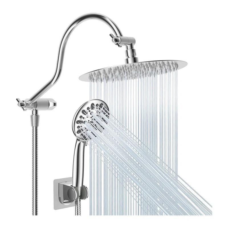 High Pressure Rainfall Shower Head with Handheld Spray Combo