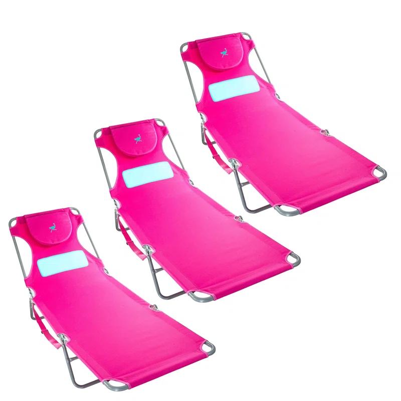 Ostrich Outdoor Metal Chaise Lounge (Set of 3)
