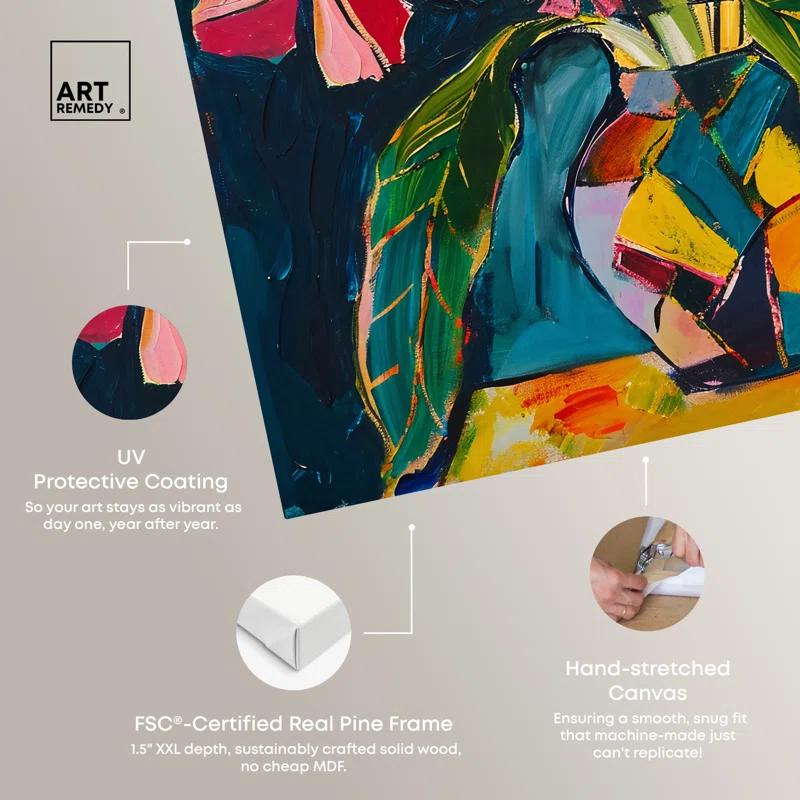 Art Remedy Art Remedy Vase Of Bright Tropical Flowers Ii In Vase Paintings 55959