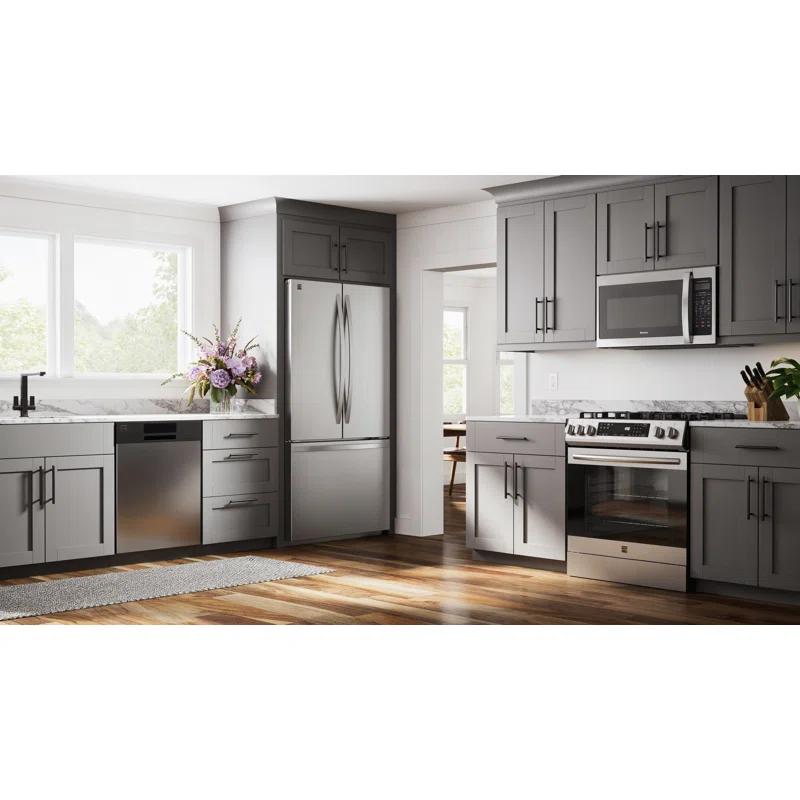 Kenmore 5.6 cu. ft. Front-Control Gas Range with 5 Burners and Hidden Bake Stainless Steel