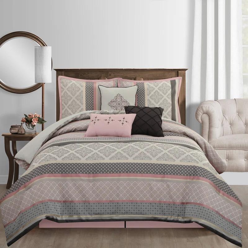 Tefia Karr Microfiber 7 Piece Comforter Set