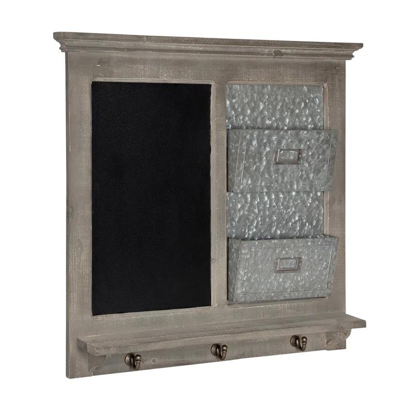 Kate and Laurel Solid Wood Wall Organizer
