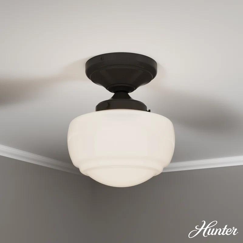 Hunter Saddle Creek 1 Light Mini Flush Mount Ceiling Light Fixture