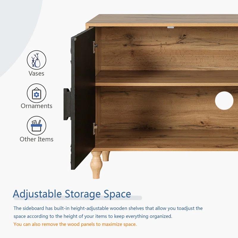 R&M Furniture Exquisite Sculpted Door and Premium Black Cabinet, a Showcase of Elegant Design and Versatile Functionality.