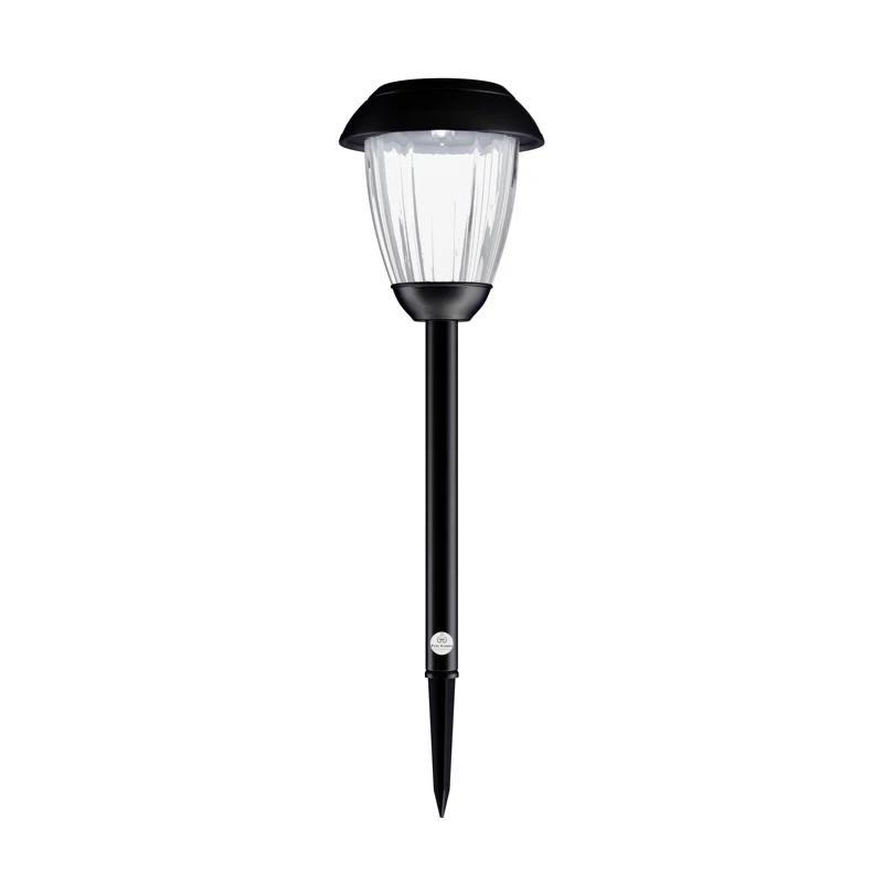 8 Solar Outdoor Lights - 16-Inch-Tall Stainless-Steel Stake Lights for Gardens, Walkways, Driveways, Landscapes, and Patios by Pure Garden (Set of 8)