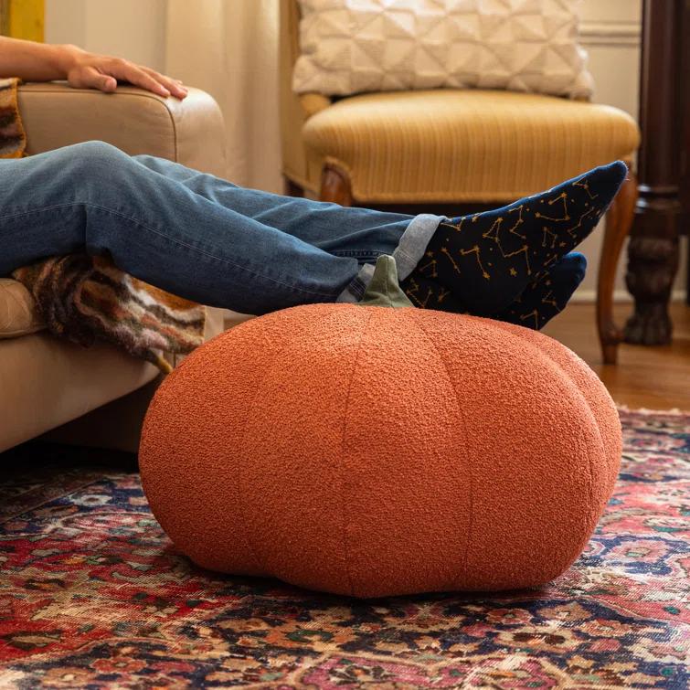 Kelsey 29.5" Wide Round Pouf Ottoman