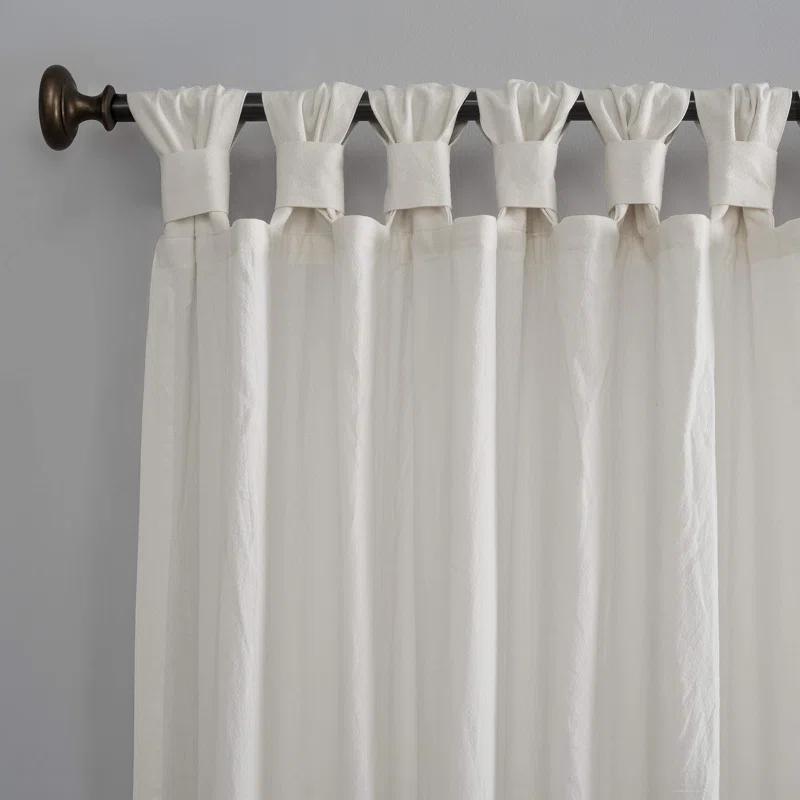 Hokku Designs 52"W x 84"L Washed Cotton Twist Tab Curtain
