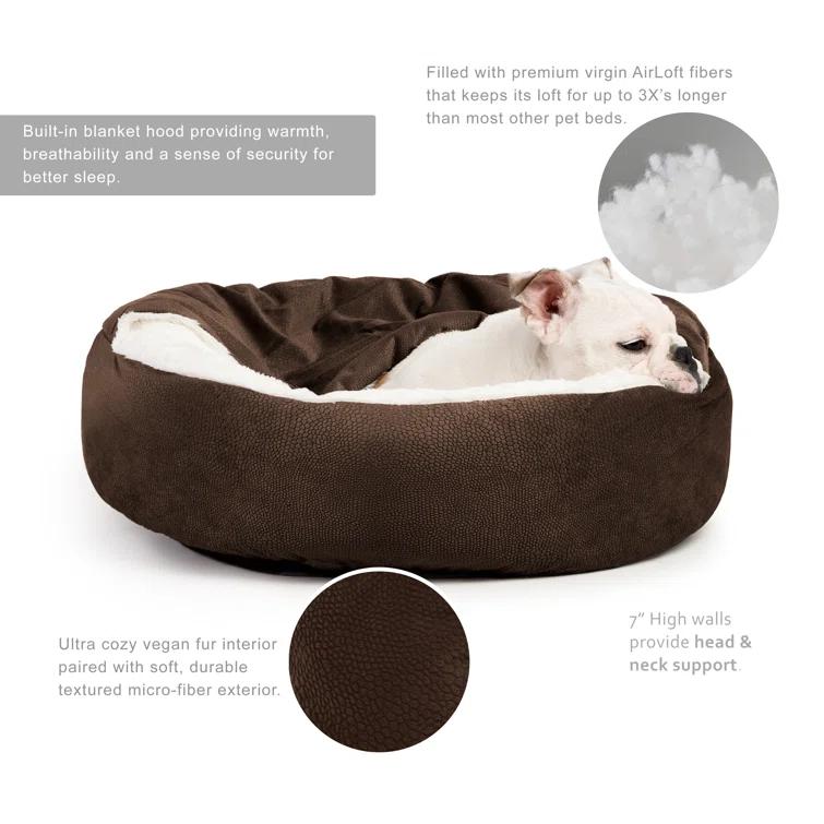 Best Friends By Sheri Best Friends by Sheri Cozy Cuddler Ilan Microfiber Hooded Blanket Cat and Dog Bed