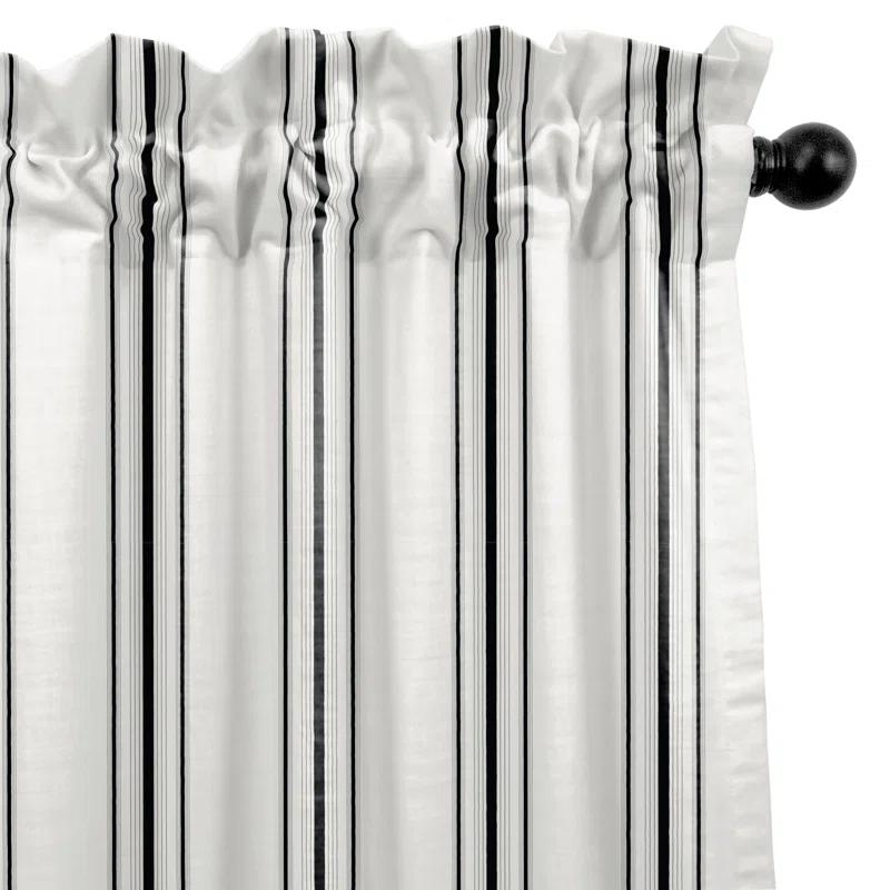 6ix Tailors Fine Linens August Stripe Rod Pocket Drapery Panels - Pair