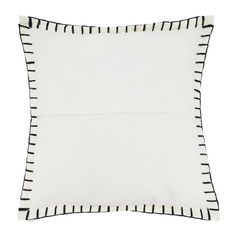 Saro Persephone Collection Cotton Pillow Cover