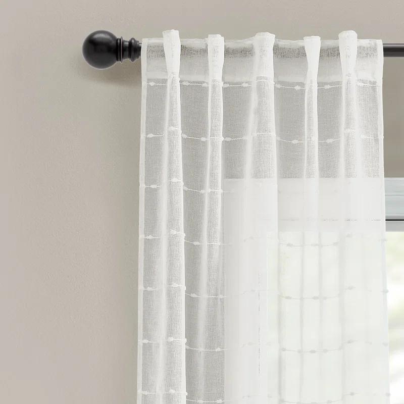Lush Decor Solid Sheer Curtain Panels (Set of 2)