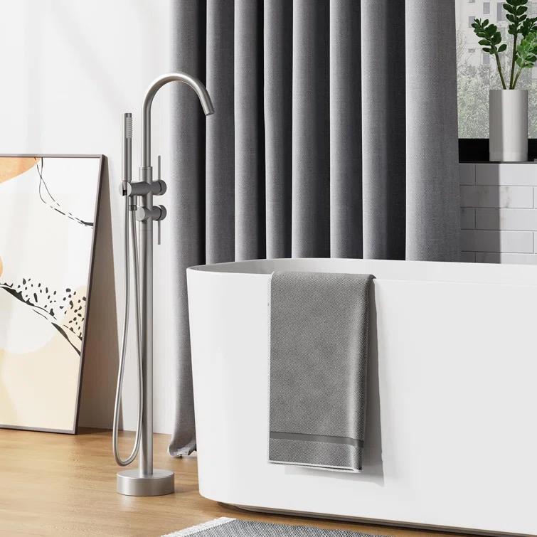 babevy Freestanding Bathtub Faucet Floor Mount Tub Filler | Wayfair