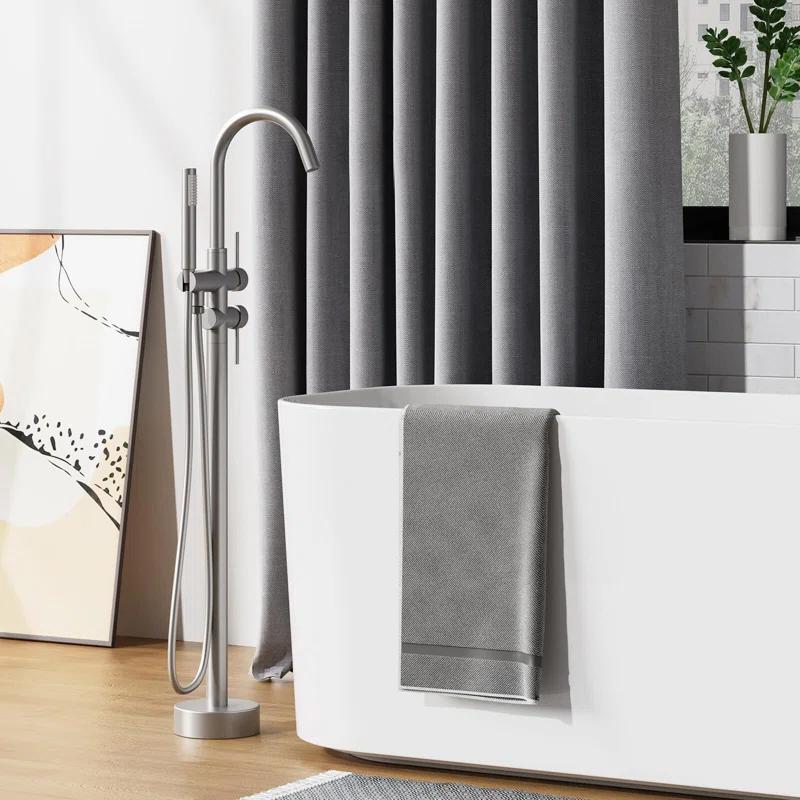 babevy Freestanding Bathtub Faucet Floor Mount Tub Filler | Wayfair