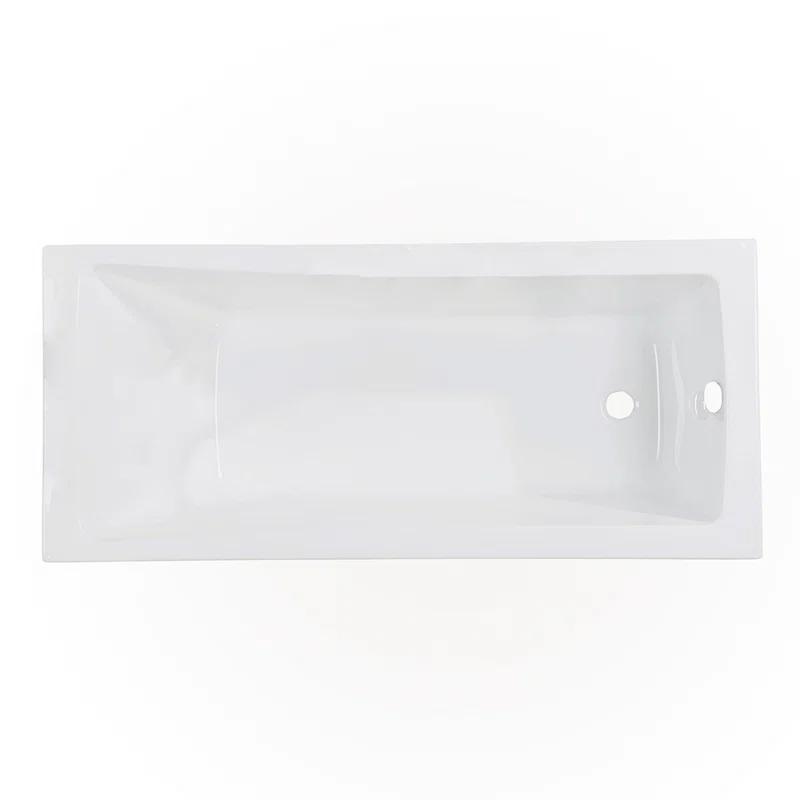 Kingston Brass XVTPN593017 Kingston Brass Aqua Eden 59-Inch Acrylic Rectangular Drop-In Tub with Drain