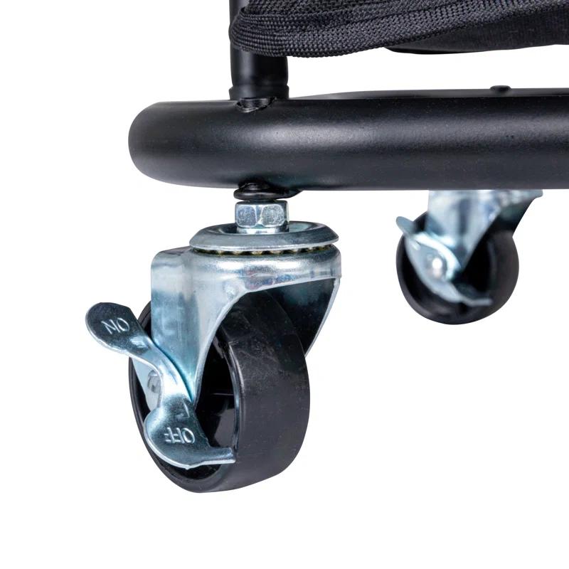 Household Essentials Metal Rolling Laundry Hamper with Handles