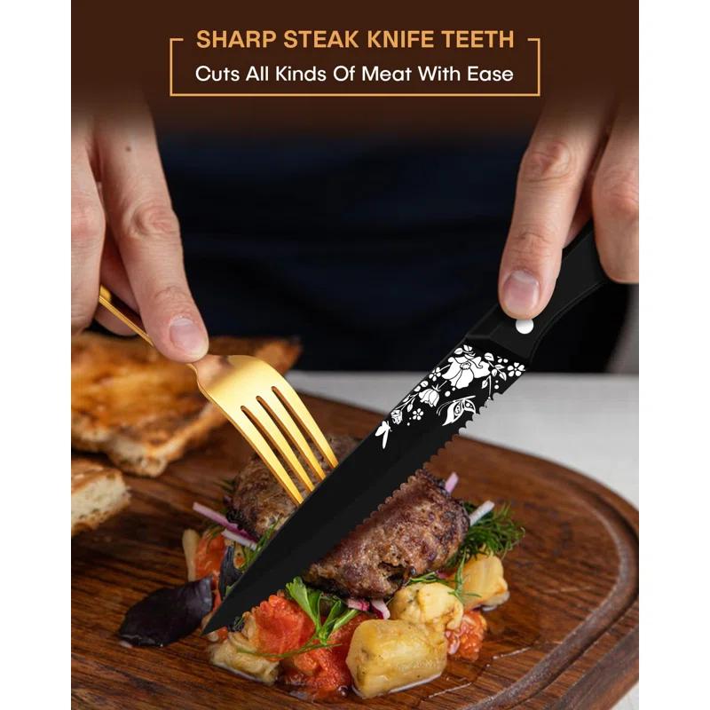 Astoria Grand 24-Piece Stainless Steel Royal Silverware Set for 4 - Complete Cutlery Set with Forks, Spoons, Knives, and Gift Box