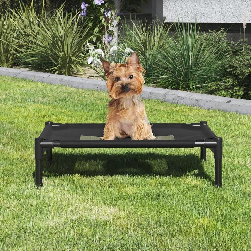 PETMAKER 24.5x18.5-Inch Elevated Dog Bed, Black | Wayfair