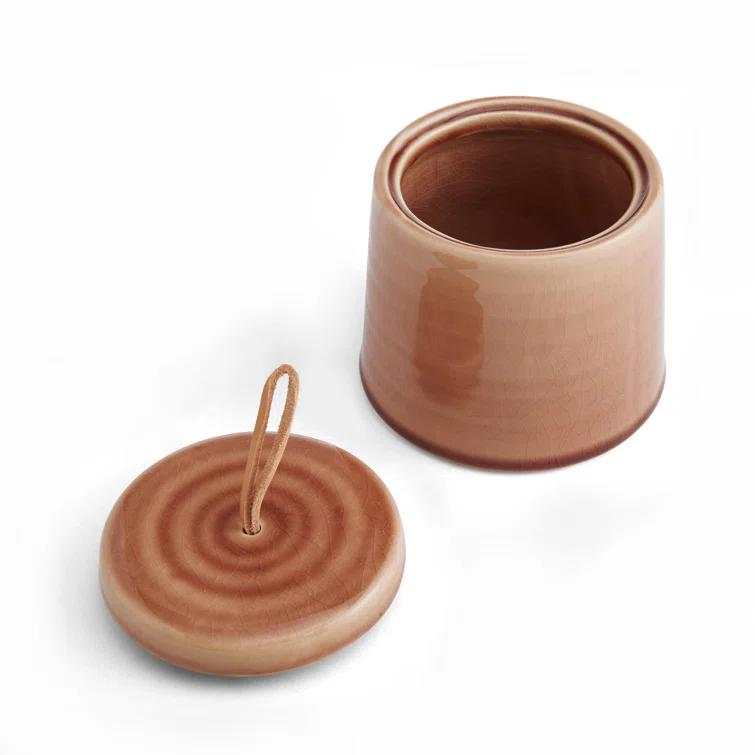 Mikasa Mikasa Oasis 5 in. Ceramic Vase with Lid