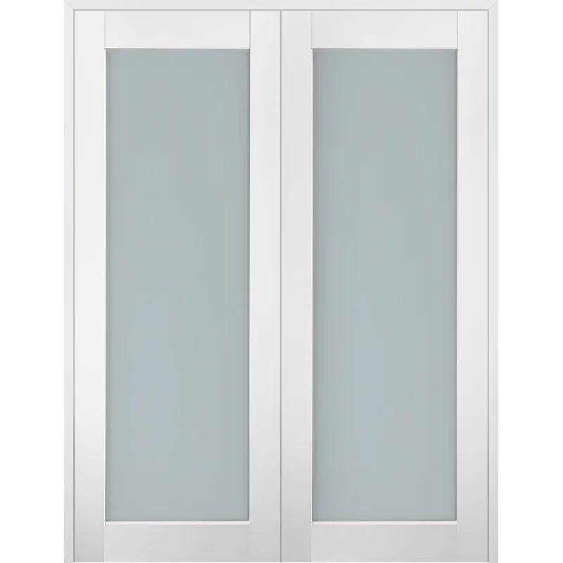 Smart Pro 207 Solid Manufactured Wood and Glass Paneled French Door