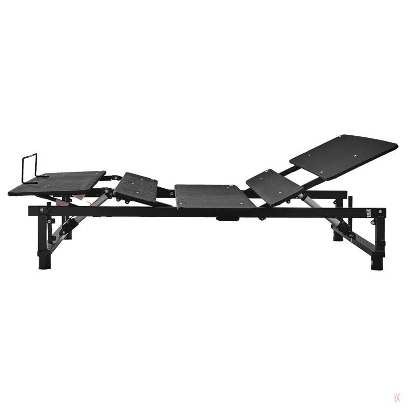Alwyn Home Adjustable Bed Base Frame Bed Frame With Head And Foot Incline Wireless Remote Zero Gravity Quiet Motor Black Queen