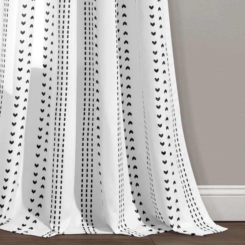 Lush Decor Polyester Semi Sheer Curtain Pair (Set of 2)