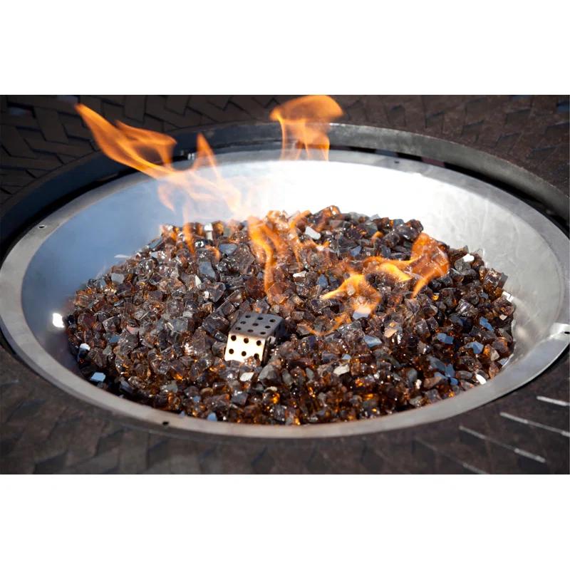 Fire Sense Fire Sense Premium Sparkling Reflective Tempered Fire Glass for Fire Pits Easy to Install-10 Lbs Crystal Clear