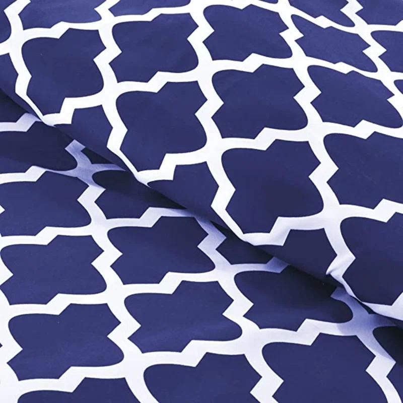 Lux Decor Collection Lux Decor Collection 4 Pc Soft Microfiber Bed Sheets Set Geometric Quatrefoil Bedding
