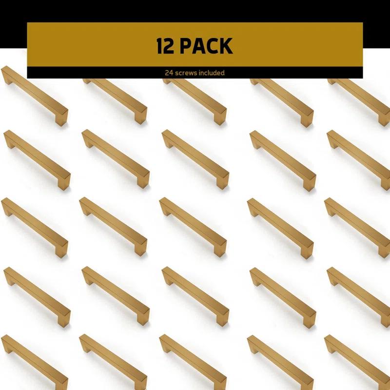 Mega Handles Mega Handles 12 Pack 5.5 in Square Cabinet Handle Pulls I Ideal for Kitchen Drawer, Door Cupboard I Hardware for Cabinets