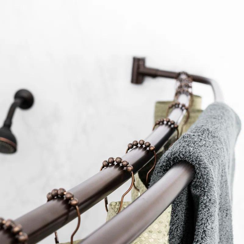Utility-Sink 70'' Curved Fixed Shower Curtain Rod