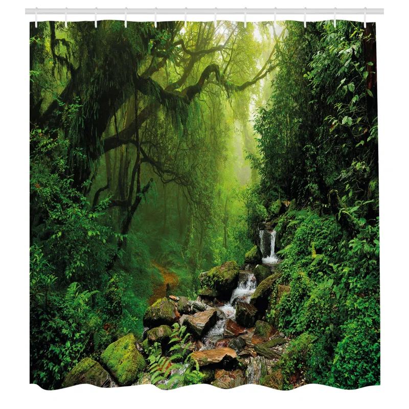 Ambesonne Shower Curtain with Hooks Included
