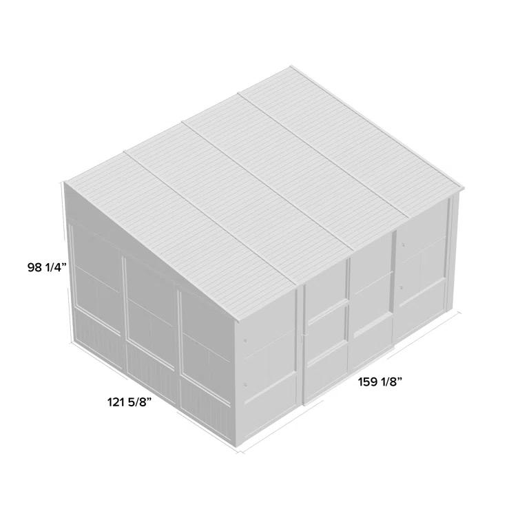 Sojag Sojag Charleston 10 ft. x 13 ft. Wall-Mounted Solarium