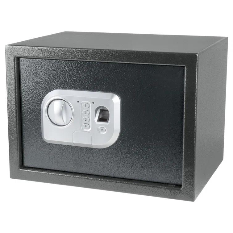 Stalwart Stalwart Electronic Safe - Digital Biometric Fingerprint Lock Box with 2 Override Keys