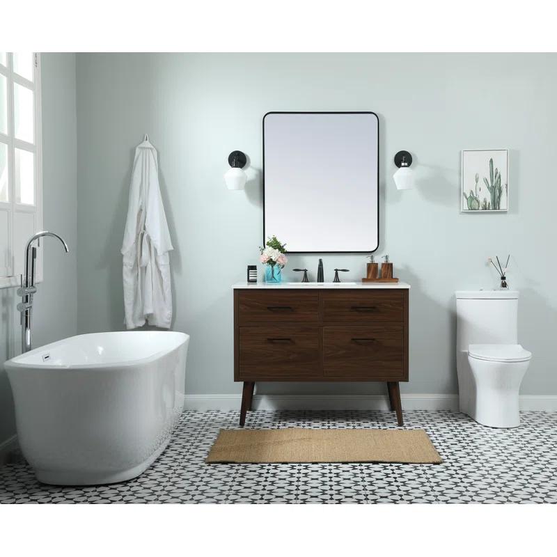 Elegant Kitchen and Bath Elegant Kitchen and Bath 42 Inch Single Bathroom Vanity in Natural Oak