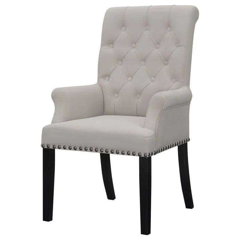 Charlton Home® Girace Tufted Back Upholstered Arm Chair Beige